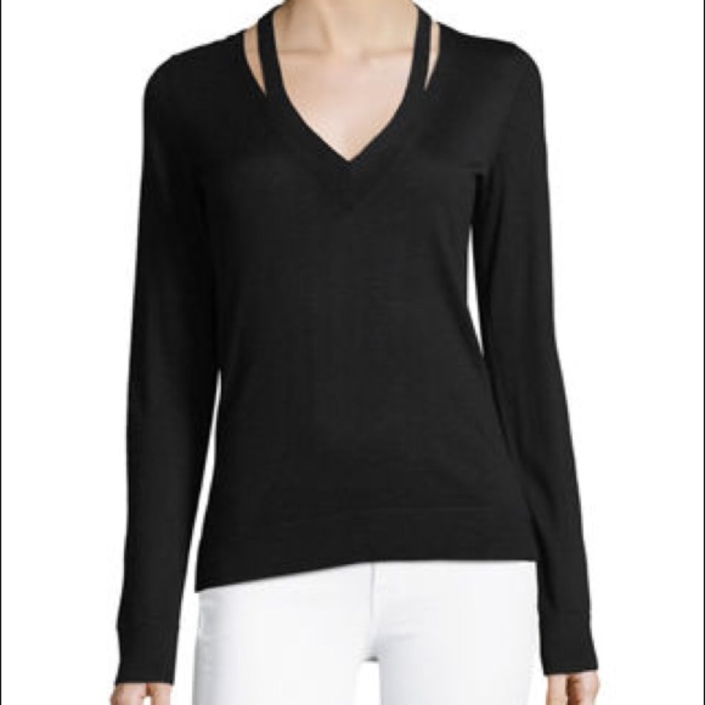 Theory Long Sleeve V-Neck Sweater